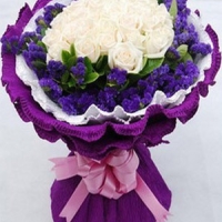 White in purple