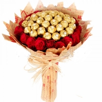 Ferrero w/24 roses