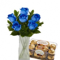 Blue Rose & Ferrero Rocher